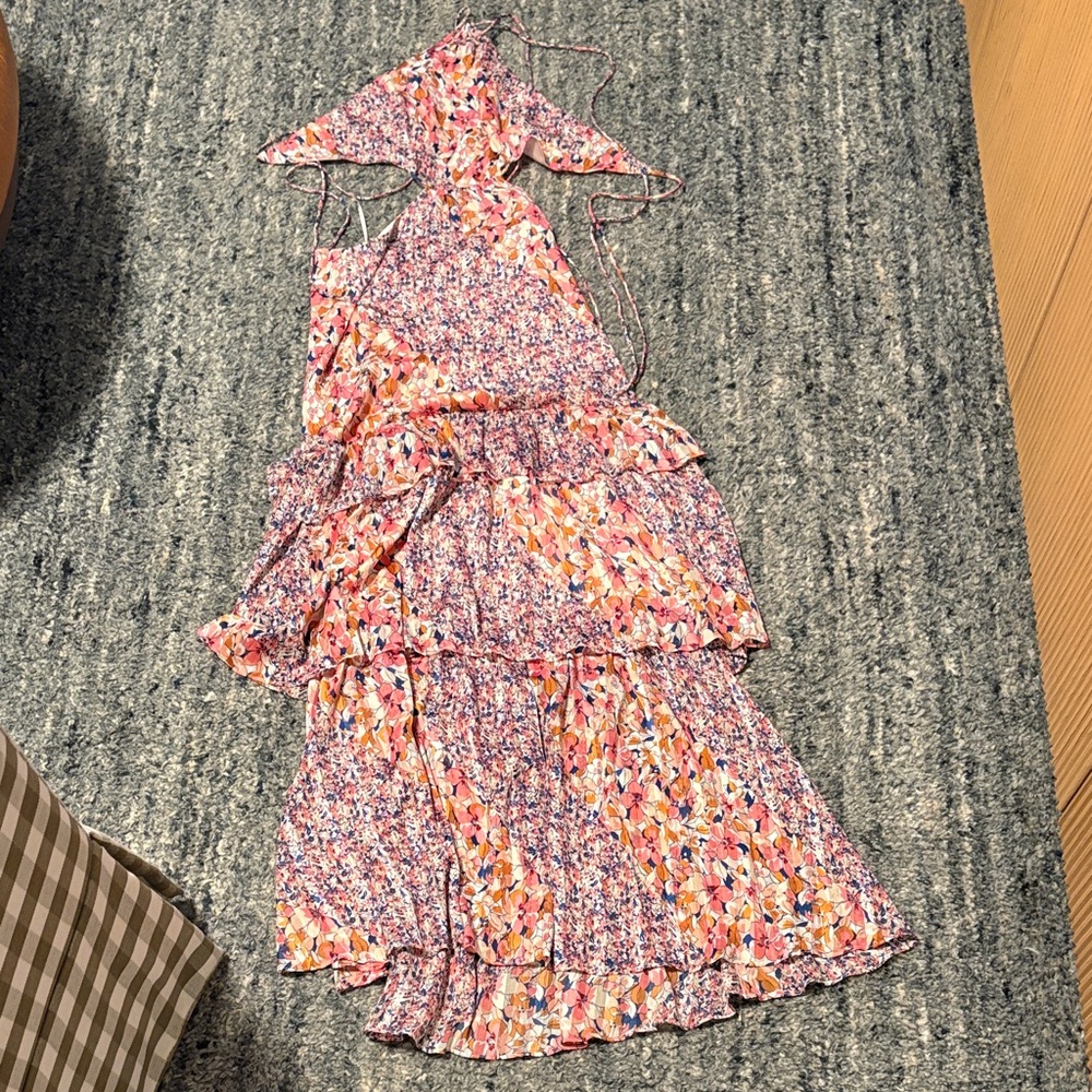 Hello Molly Pink and Blue Floral Dress